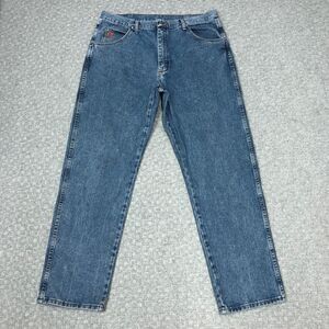 Twenty X Jeans Mens 38x32 Blue Medium Wash Regular Straight Denim Pants Casual